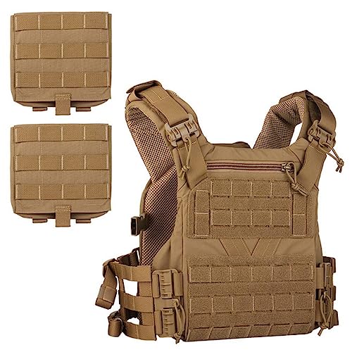 ACEXIER K19 Plate Carrier 3.0 Taktische Weste Israel Schnellspanner Ein/Aus Cummerbund MOLLE Militär Airsoft Gear Fast Adjust Multi-Size (Tan) von ACEXIER