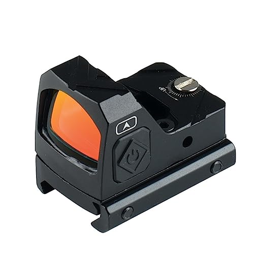 ACEXIER Mini Rotpunktvisier Taktisches Zielfernrohr 2 MOA Reflexvisierpistole Rotpunkt-Zielfernrohr mit 12 Helligkeitseinstellungen für 20-mm-Schienenmontagen von ACEXIER