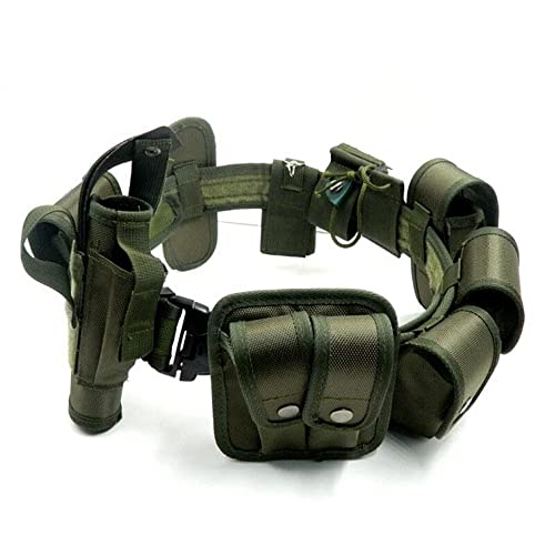 ACEXIER Multifunktionaler 10-in-1-Tactical Security Duty Belts Gun Holster Taschenlampe Pouch Sets Utility Kit Belt Military Police Duty Belt von ACEXIER