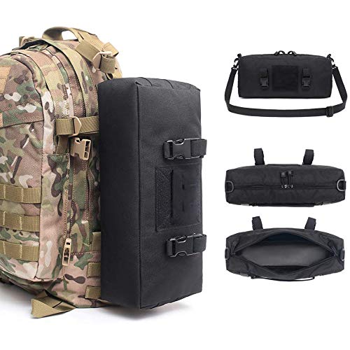 ACEXIER Outdoor Klettertaschen Wasserdichtes militärisches taktisches Zubehör Umhängetasche 600D Nylon Molle Camping Pack Wandertasche Schwarz von ACEXIER