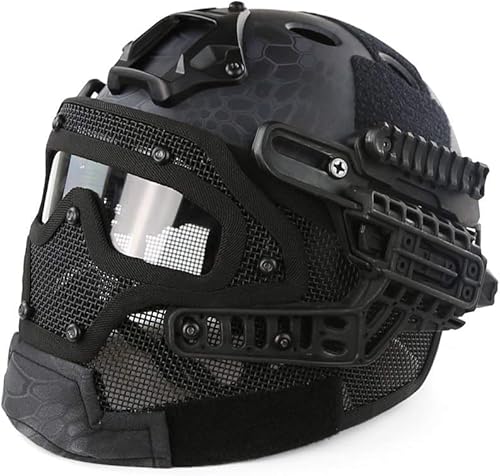 ACEXIER Schneller taktischer Helm Airsoft Paintball Schutzhelm Vollgesichtsmaske Brille Outdoor-Sport Jagd CS Spiel (TY) von ACEXIER