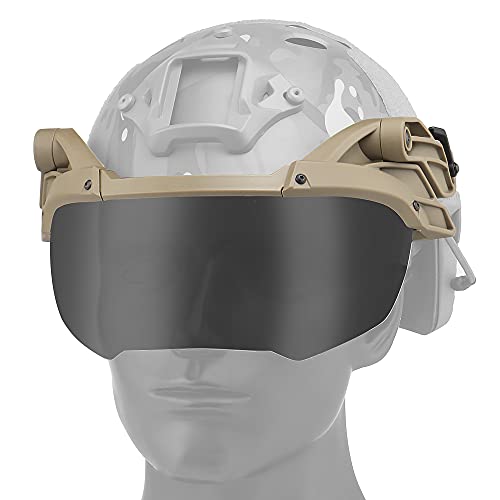 ACEXIER Tactical Airsoft Helm Goggle Guide Rail Maske für schnellen Helm Flip Up Schutzmaske Winddicht Anti Fog Airsoft War Game von ACEXIER