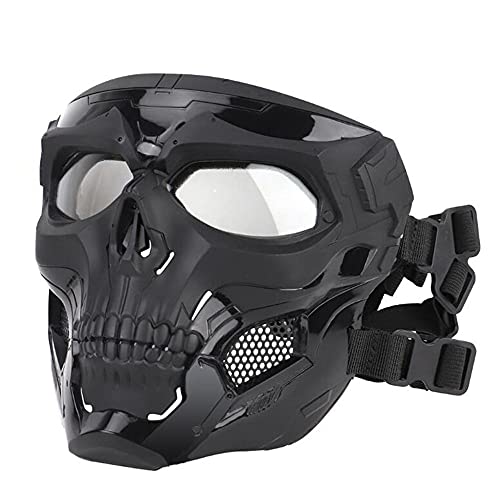 faltbare Airsoft-Maske Aoutacc Halbgesicht-Masken mit Ohrschutz für Kriegsspiele Jagd Paintball