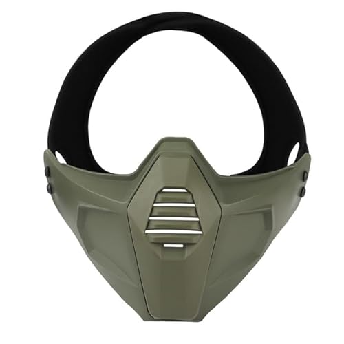 ACEXIER Taktische Halbgesichtsmaske für OC-Stil Helmschiene Airsoft-Maske Paintball (Green) von ACEXIER