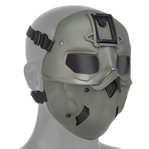 ACEXIER Taktische Wild Maske Jagd Vollgesicht Outdoor Schutz Airsoft Camouflage Leichter Helm (Green) von ACEXIER