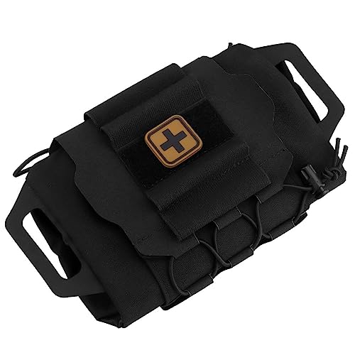 ACEXIER Taktische medizinische Tasche Molle-System Medizinische Erste-Hilfe-Tasche Schnelle Bereitstellung Erste-Hilfe-Tasche Outdoor-Jagd Camping Medizinisches Kit (Black) von ACEXIER