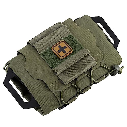 ACEXIER Taktische medizinische Tasche Molle-System Medizinische Erste-Hilfe-Tasche Schnelle Bereitstellung Erste-Hilfe-Tasche Outdoor-Jagd Camping Medizinisches Kit (Green) von ACEXIER