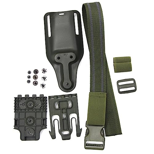 ACEXIER Taktisches Drop Leg Band Strap Schnellverschlusssystem für Glock 17 M9 Gun Holster Platform Adapter mit QLS 19 22 Jagdzubehör (Green-3PCS Long Set) von ACEXIER