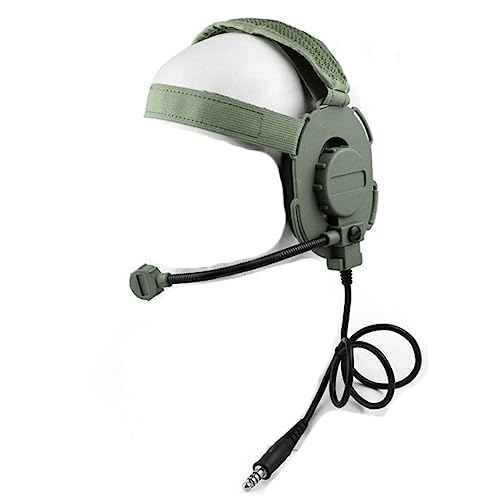ACEXIER Taktisches Headset Kopftragende Kampfkommunikations-Headsets für CS-Spiele Jagd Airsoft-Kopfhörer Verwendung mit PTT (Green) von ACEXIER