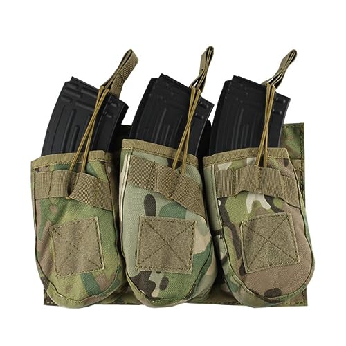Taktische Magazintaschen Triple AK M4 Gewehr MOLLE Mag Pouch Airsoft Paintball Militär Armee Jagd Schießen (CP) von ACEXIER