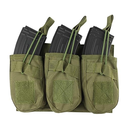 Taktische Magazintaschen Triple AK M4 Gewehr MOLLE Mag Pouch Airsoft Paintball Militär Armee Jagd Schießen (Green) von ACEXIER