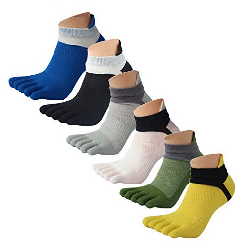 ACMEDE Herren Zehensocken Bauwolle Socken Sport Laufen Toe Socks 6 Paar (45-50) von ACMEDE