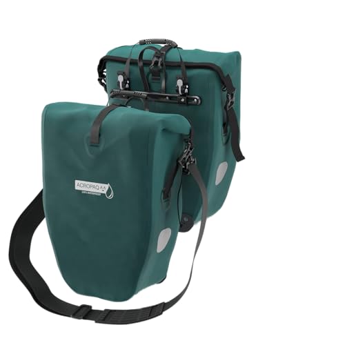 ACROPAQ Große Fahrradtasche für Gepäckträger - schnelles An- & Abbringen, 100% Wasserdicht, 25 L Volumen, Mit Schultergurt und Tragegriff - Storm von ACROPAQ