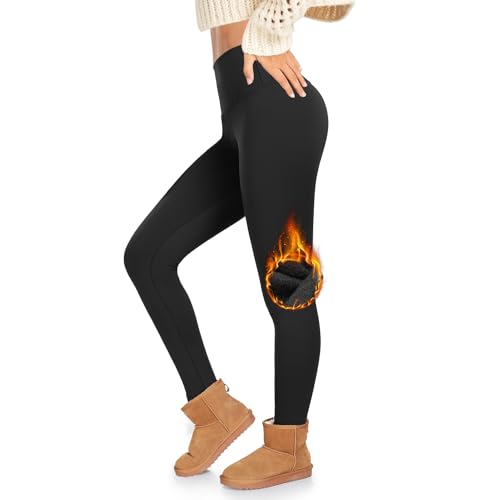 ACTINPUT Thermoleggins Damen Gefüttert Leggings mit Innenfleece Blickdicht Sportleggins Winter Warm Strumpfhose für Alltag von ACTINPUT