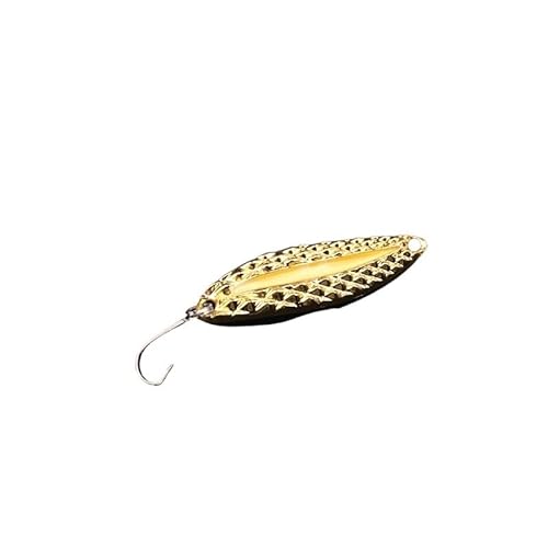 6 Stück Kunstköder, schwimmende Kunstköder, Harte und weiche Köder for Salzwasser- und Süßwasserfische (Color : 2.5g-Golden-Single Hook) von AD-BCrbgen