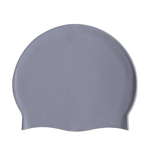 Badekappe for langes Haar, langlebige Silikon-Badekappe for Damen, Herren, Erwachsene, Jugendliche und Kinder, Sommer-Essentials (Color : Gray) von AD-BCrbgen