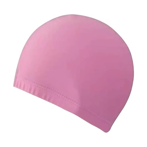 Badekappe for langes Haar, langlebige Silikon-Badekappe for Damen, Herren, Erwachsene, Jugendliche und Kinder, Sommer-Essentials (Color : Pink) von AD-BCrbgen