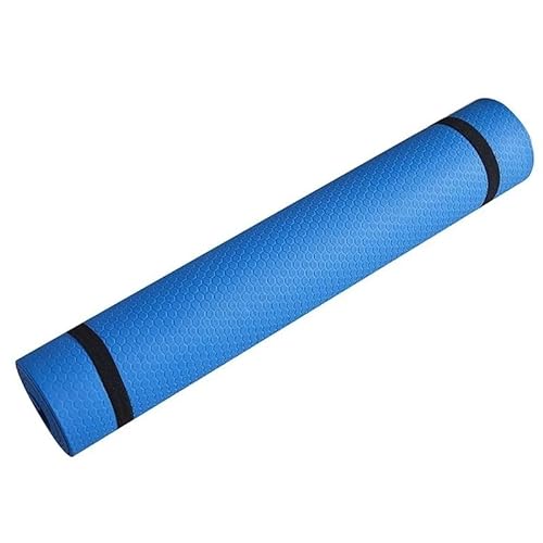 Faltbare tragbare Gymnastikmatte, Fitness-Schaumstoffmatte, dicke rutschfeste Gymnastikmatte, Schaumstoff-Trainingsmatte (Color : 4mm-blue) von AD-BCrbgen