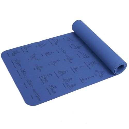 Faltbare tragbare Gymnastikmatte, Fitness-Schaumstoffmatte, dicke rutschfeste Gymnastikmatte, Schaumstoff-Trainingsmatte (Color : Blue) von AD-BCrbgen
