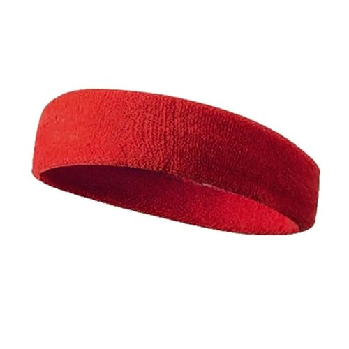 Haarband, schweißabsorbierend, Sportschal, Laufen, am Kopf montiertes Basketball-Stirnband, Fitness, Yoga, Sport-Stirnband, Antitranspirant-Haar (Color : Red) von AD-BCrbgen