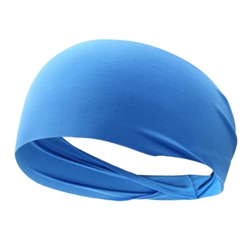 Sport-Stirnband for Damen, Lauf-Stirnband for Herren, geeignet for Laufen, Radfahren, elastisches Schweiß-Haarband (Color : B-Blue) von AD-BCrbgen