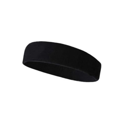Sport-Stirnband for Damen, Lauf-Stirnband for Herren, geeignet for Laufen, Radfahren, elastisches Schweiß-Haarband (Color : Black) von AD-BCrbgen