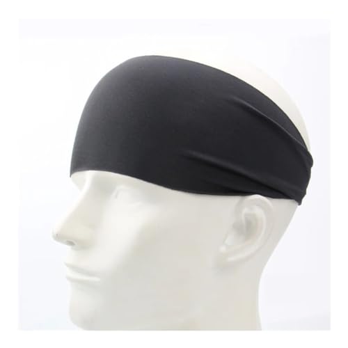 Sport-Stirnband for Damen, Lauf-Stirnband for Herren, geeignet for Laufen, Radfahren, elastisches Schweiß-Haarband (Color : Black B 2PCS) von AD-BCrbgen