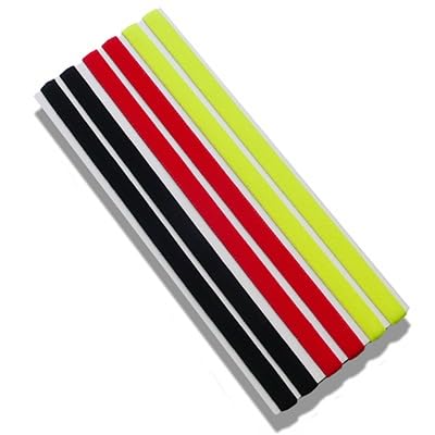 Sport-Stirnband for Damen, Lauf-Stirnband for Herren, geeignet for Laufen, Radfahren, elastisches Schweiß-Haarband (Color : Black Red Yellow) von AD-BCrbgen