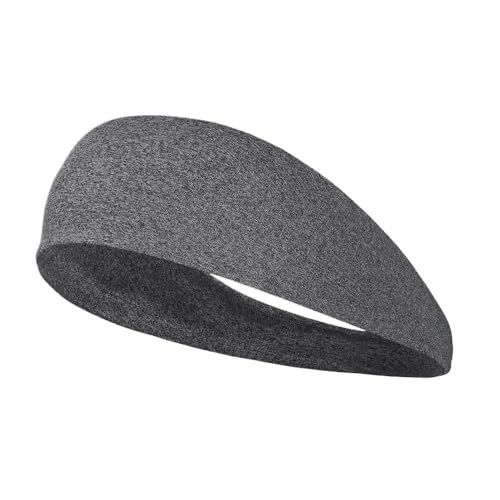 Sport-Stirnband for Damen, Lauf-Stirnband for Herren, geeignet for Laufen, Radfahren, elastisches Schweiß-Haarband (Color : Dark Gray) von AD-BCrbgen