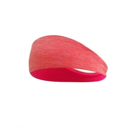 Sport-Stirnband for Damen, Lauf-Stirnband for Herren, geeignet for Laufen, Radfahren, elastisches Schweiß-Haarband (Color : Orange pink) von AD-BCrbgen