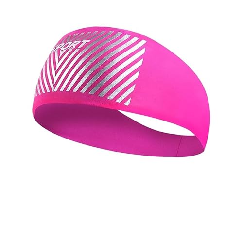 Sport-Stirnband for Damen, Lauf-Stirnband for Herren, geeignet for Laufen, Radfahren, elastisches Schweiß-Haarband (Color : Rose) von AD-BCrbgen
