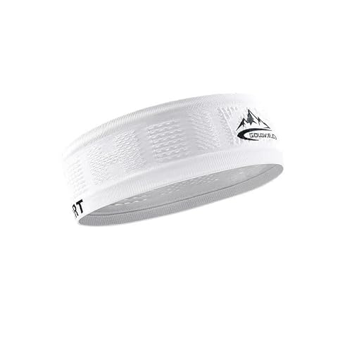 Sport-Stirnband for Damen, Lauf-Stirnband for Herren, geeignet for Laufen, Radfahren, elastisches Schweiß-Haarband (Color : White) von AD-BCrbgen