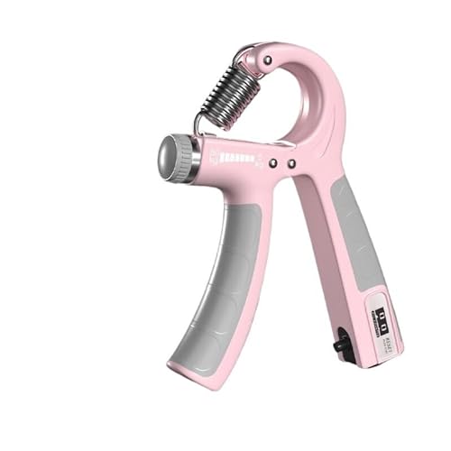 Zählen Griffkrafttrainer, Handtrainer für Männer und Frauen, tragbar und verstellbar, Finger-Rehabilitationsübung (Farbe: Pink) von AD-BCrbgen
