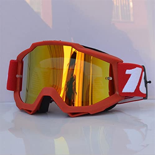 ADJAN Motocross Brille Motocross Goggles MTB Gläser Off Road Dirt Bike Motorrad Helme Goggles Ski Sport Gläser Mountainbikebrillen (Color : Red) von ADJAN