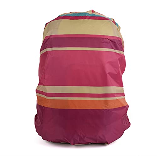 ADJAN Rain Cover for Backpacks 2 stücke Rucksack Regenmantelanzug für 18L-25L wasserdichte Stoffe Regenabdeckungen Reisen Camping Wandern Outdoor Gepäck Tasche Raincoats (Color : Pink Stripes) von ADJAN