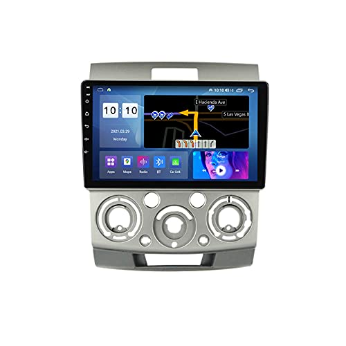 ADMLZQQ 2 DIN Autoradio Mit Mirrorlink Für Ford Ranger 2006-2011,Bluetooth Multimedia Car Player,9'' Touchscreen Bildschirm,AM/FM,Rückfahrkamera,Lenkradsteuerung,7 Taste Farben,Carplay,M200s von ADMLZQQ