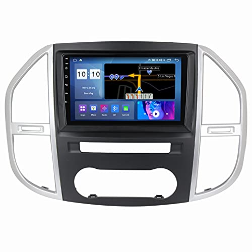 ADMLZQQ Autoradio Android 10.0 Radio Kompatibel Mit Mercedes-Benz Vito W447 2014-2020 GPS-Navigation 9-Zoll-Headunit-Multimedia-Player-Video Mit SWC/Carplay/Dsp/Bt + RüCkfahrkamera,M100S4core1+16 von ADMLZQQ