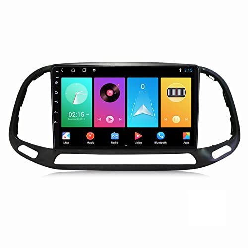 ADMLZQQ Doppel-Din-Autoradio Mit Carplay Für FIAT Doblo 2015-2019,9'' HD Touchscreen Bluetooth Car Radio,Mirror Link,Backup-Kamera,Lenkradsteuerung,GPS/USB/SIM,FM/AM Autoradio,M100s von ADMLZQQ
