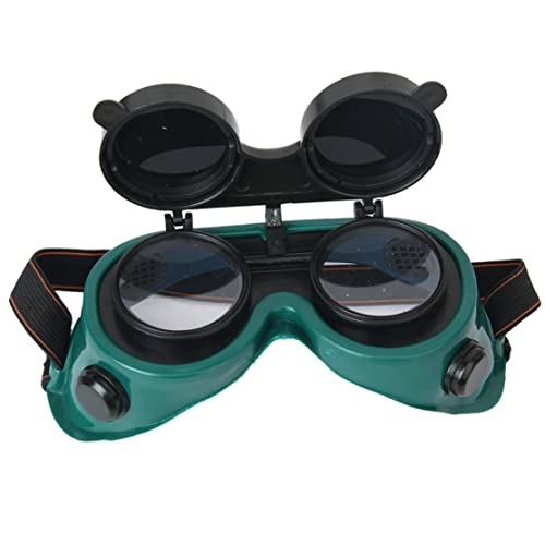 AEIOFU Hochklappbare Schutzbrille für Schweißerbrillen vorne – Verwendung zum Schweißen, Löten, Brennen, Hartlöten und Metallschneiden. Grüne Schutzbrille von AEIOFU