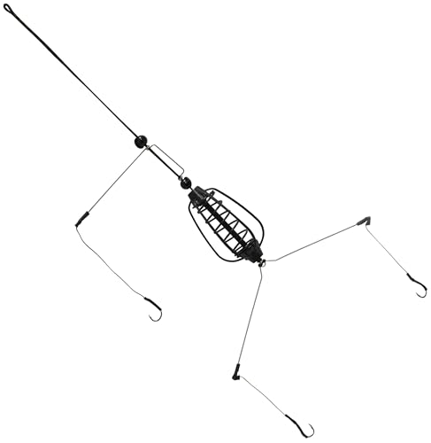 AERZETIX - C68918 - Feeder Futterköder Angelköder 40 g ellipsenförmig mit 3 Haken - Köderwerfer - Länge 65 mm - für das grundangeln Karpfen käfig angelrute Fisch von AERZETIX