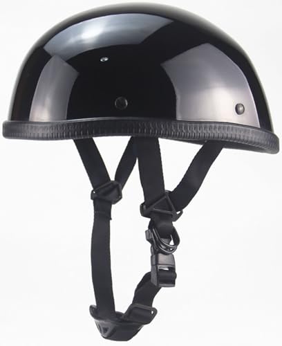 Motorrad Jet Helm ECE-Zugelassene, Chopper Militär Halbschale Biker Mofa Roller SBS-Schale Kombiniert Mit Eps-Pufferschicht Für Besseren Fahrschutz Erwachsene Herren Damen 1,M von AEZXSHOP