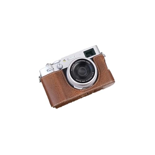 AFGRAPHIC Kameratasche für Fujifilm X100VI Digitalkamera, Büffelmuster, PU-Leder, Halbgehäuse, Basistasche, braun, Kameratasche, CASE63 von AFGRAPHIC