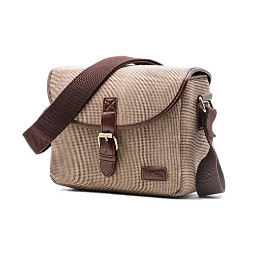 Retro Khaki Canvas Kameratasche Crossbody Tasche mit verstellbarem Riemen für Fujifilm Instax Square SQ6, Square SQ10, Square SQ20 Sofortbildkamera, khaki, Kameratasche von AFGRAPHIC