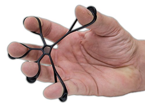 AFH Finger Expander | Hand Exerciser | Handtrainer | Fingertrainer | 1 Stück (Ultra-stark (schwarz)) von AFH Webshop