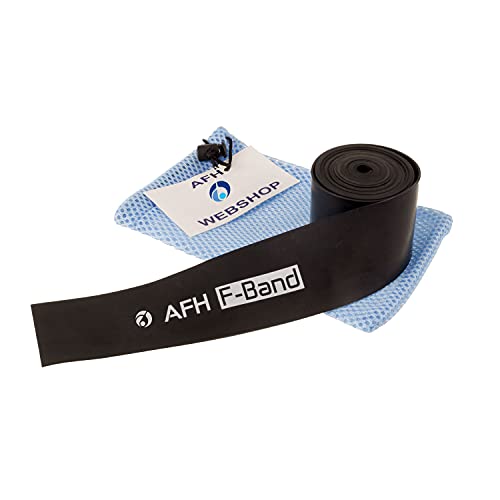 AFH-Webshop F-Band Übungsband 208 x 5 cm, schwarz = stark (ca. 1,5 mm dick) von AFH-Webshop