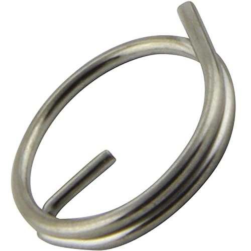 AG-BOX Ringsplinte 2x23 mm (5 Stück) aus Edelstahl A4 V4A Sicherungsringe Schlüsselring Sicherungsring Karabiner Ring Ring-Splint Schlüssel Steckbolzen Sicherung Ringsplint von AG-BOX