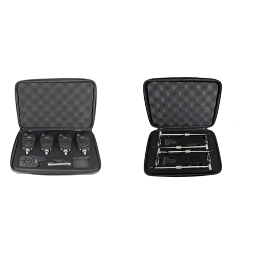 AGEM Swinger Bissanzeiger Angeln LED 4 Stück Carp Fishing Bite Alarms für Karpfenangeln (RF1688(4+1) SW18) von AGEM