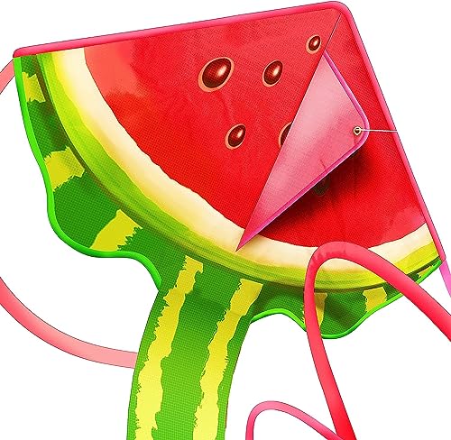 Wassermelonen-Drachen für Kinder, Kinderdrachen ab 4 Jahren und Lenkdrachen Kinder Ab 6 - Flugdrachen Kinder leicht zu fliegen für Anfänger, robust und auffällig für Sommer- und Strandabenteuer von AGREATLIFE