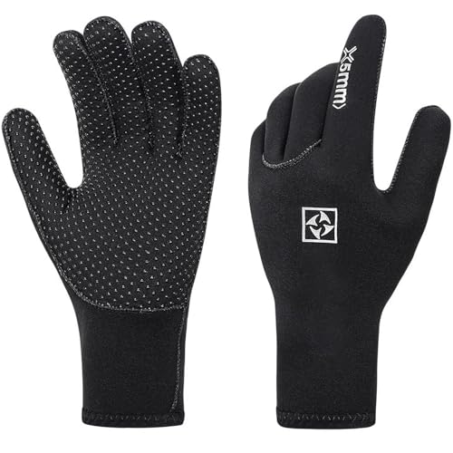 AGSDGAWD 5mm Neopren-Neoprenanzug-Handschuhe, Thermische Tauchhandschuhe Mit Rutschfesten Partikeln, Geeignet for Das Tauchen Von Männern Und Frauen (Size : M) von AGSDGAWD