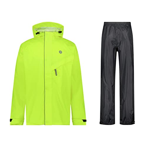AGU Essential Passat Regenanzug, Regenkleidung Fahrrad Herren & Damen, Wasserdicht & Reflektierend, 100% Recyceltes Polyester, Unisex - M - Gelb von AGU